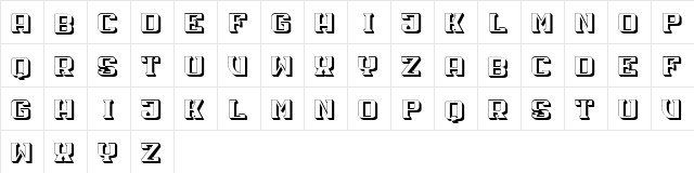 Hals Hollow Regular  glyph index