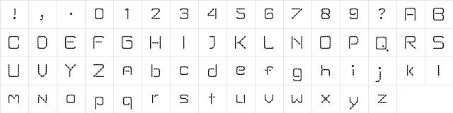Selliebell Regular  glyph index
