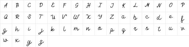 Exiona Demo Regular  glyph index