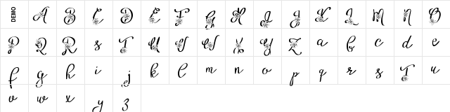 Alyfe Demo  glyph index