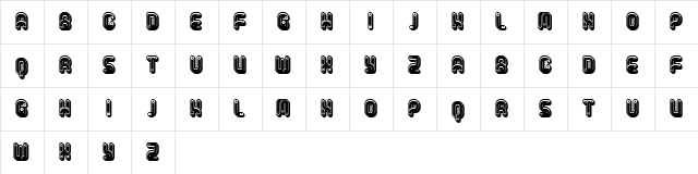 Brigadier Regular  glyph index