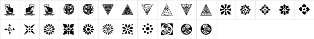 Orna 5 Regular  glyph index