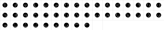 Weird Regular  glyph index