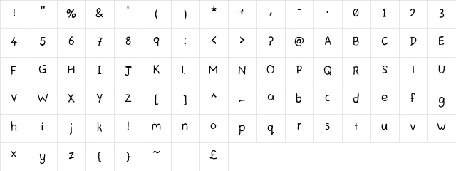 Teachers Student Regular  glyph index