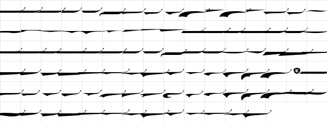 LHF Pilsner Regular  glyph index