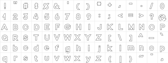 Nordica Plus NordicaClassicBkExtOl  glyph index