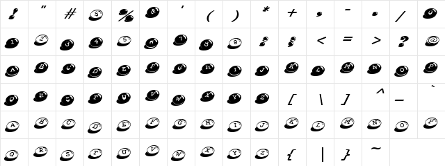 Water Molecule Regular  glyph index