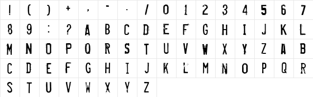 Misproject (r)ecife  glyph index