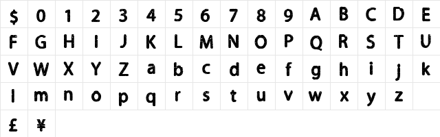 GreatCamp Regular  glyph index