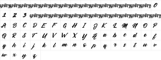 Sellwyne Regular  glyph index