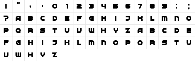 Neighbor Bold  glyph index