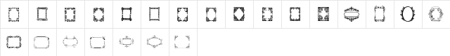 Vintage Frames 8 Regular  glyph index