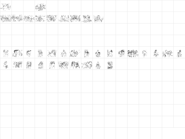 Trendy Pornography Regular  glyph index