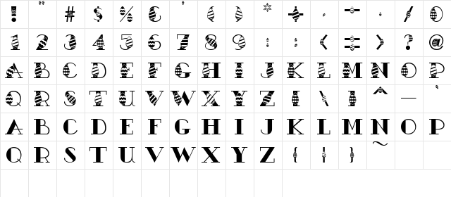 AC1-EasterEgg Regular  glyph index