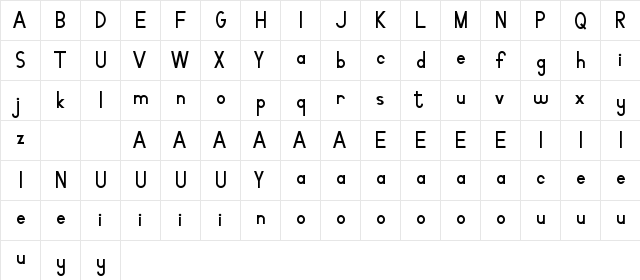 Holters Demo Regular  glyph index