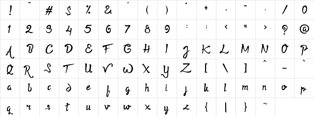 Twopath Regular Regular  glyph index