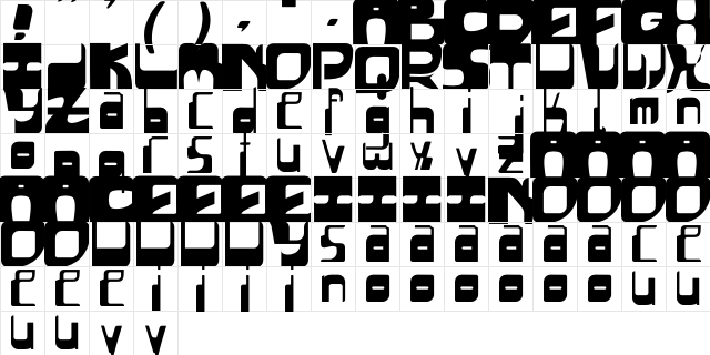 Sequential Regular  glyph index