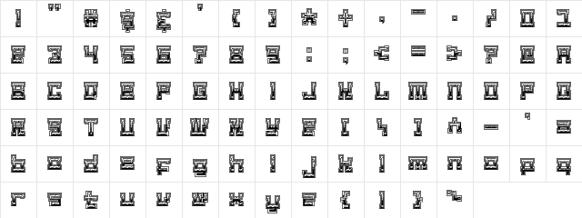 Matilda The Iron Lady Regular  glyph index