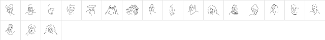 Faces Of The Century Regular  glyph index