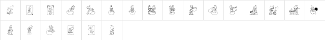 Precious Moments Angels Regular  glyph index
