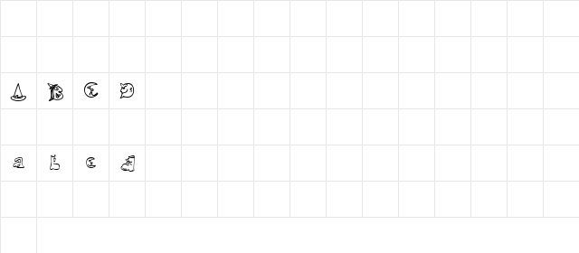 Halloween Match Unregistered Regular  glyph index