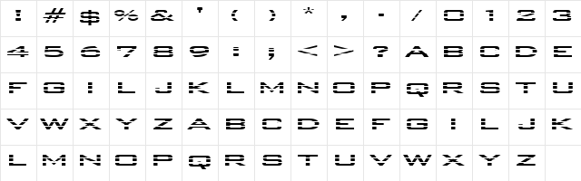 Nasa 1  glyph index
