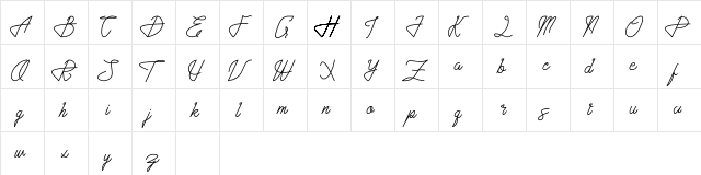 Marsseille Demo Regular  glyph index