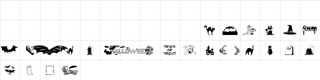 Howling Regular  glyph index