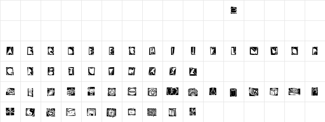 LTScrap Bonus Regular  glyph index