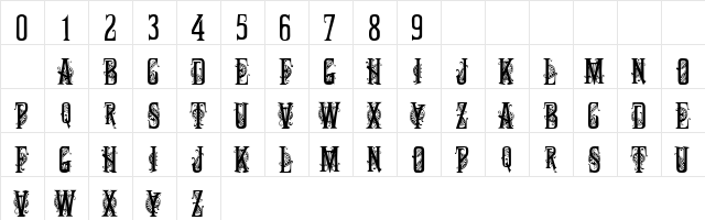 101! Fancy Letterin' Regular  glyph index