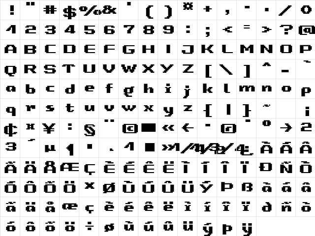 LomoCopy LT Std Black Regular  glyph index