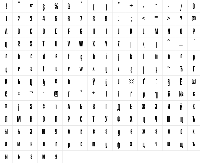 FT Content Provider Regular  glyph index