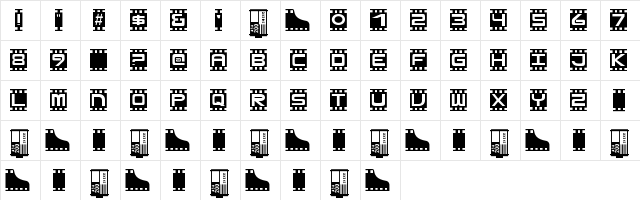 HourPhoto Regular  glyph index