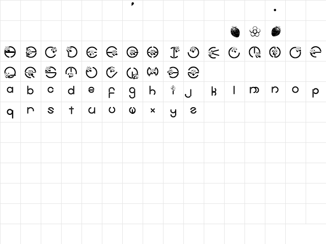 70:<STRAWBERRY> Regular  glyph index