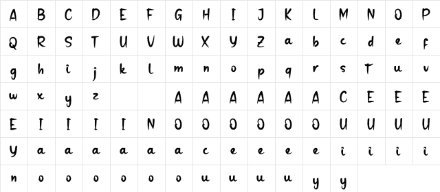 Skotteng Personal Use  glyph index