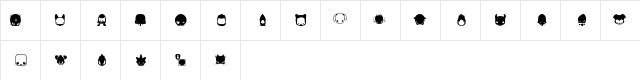 Pictoserie 2 Regular  glyph index