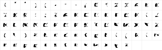 Artsee Regular  glyph index