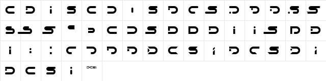 DCSi Regular  glyph index