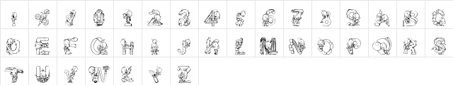 Baby! Regular  glyph index