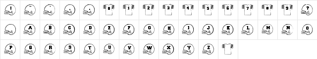 New Regular  glyph index