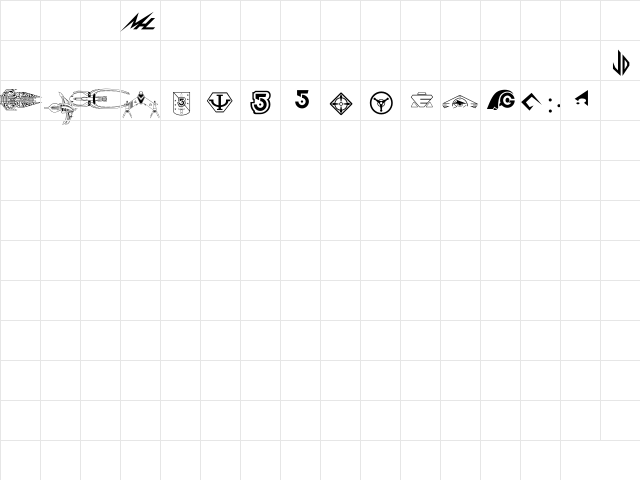 B5wingdings Bold  glyph index