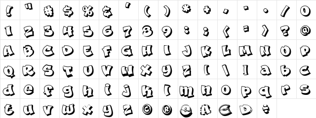 CCSchoolsOut Regular  glyph index