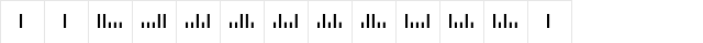 Bar 2 Normal  glyph index