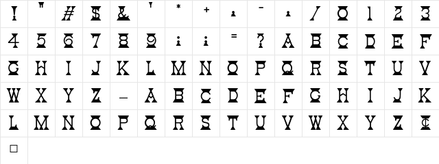 Haster Regular  glyph index