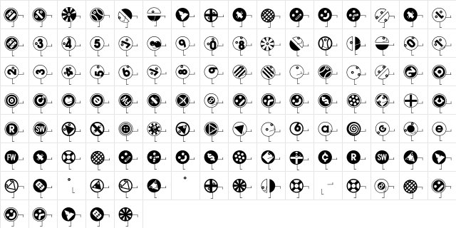 HeadfeeterOTwo Regular  glyph index