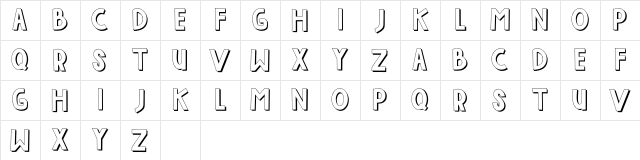 INDAH PAPUAKU Regular  glyph index