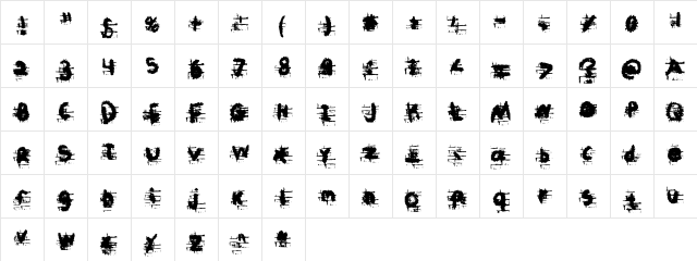 No Graffiti Medium  glyph index