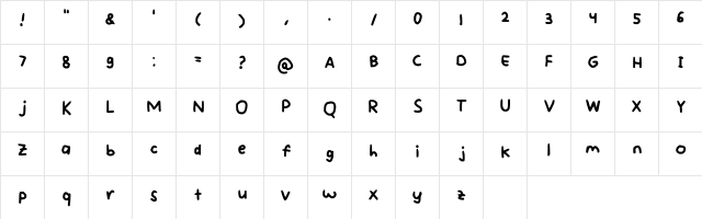 Love Is Overrated Regular  glyph index