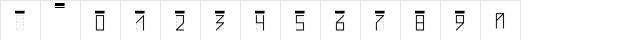 ZIPcode Regular  glyph index