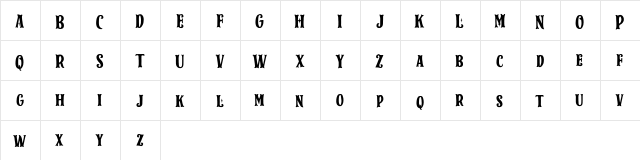 Spark Plug Serif DEMO Regular  glyph index